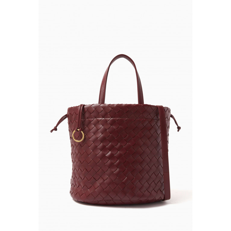 Bottega Veneta - Small Castello Bucket Bag in Intreccio Leather
