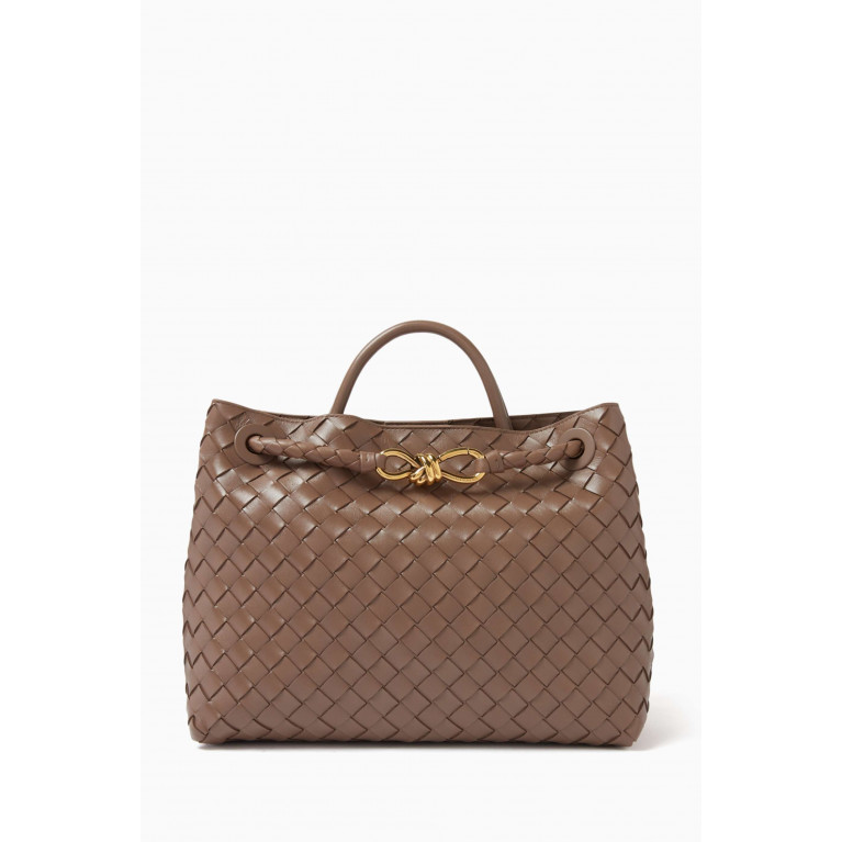 Bottega Veneta - Medium Andiamo Crossbody Bag in Intrecciato Leather