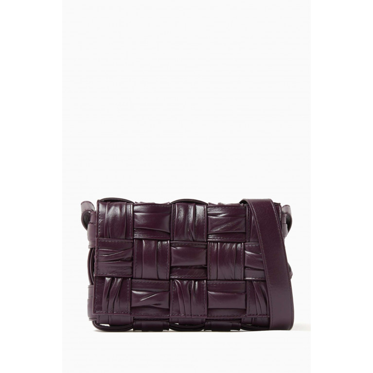 Bottega Veneta - Small Cassette Cross-body Bag in Foulard Intreccio Leather