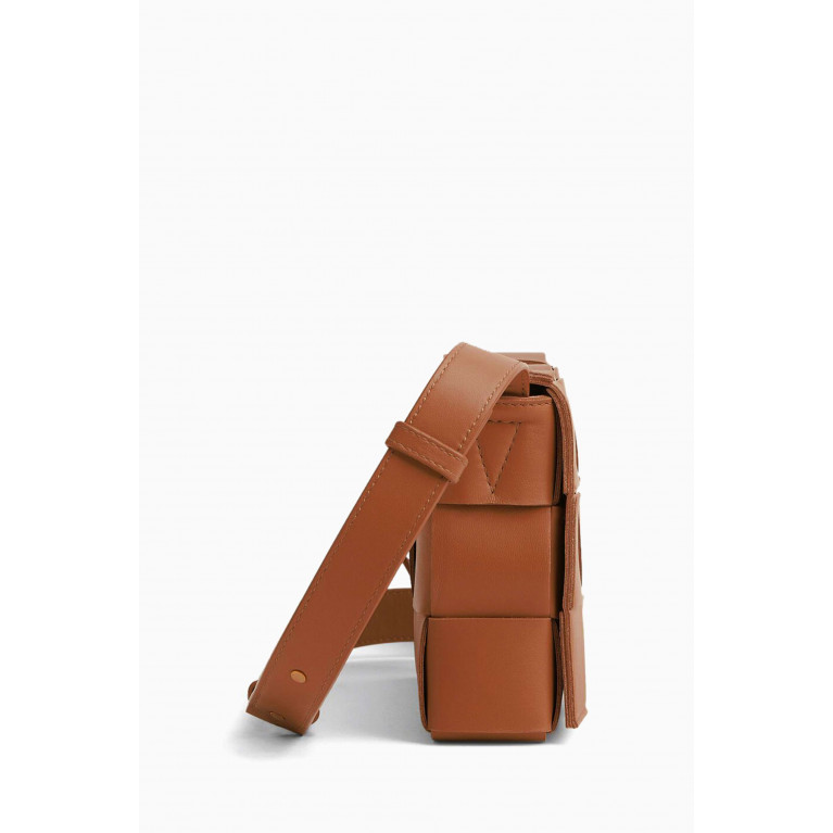 Bottega Veneta - Cassette Crossbody Bag in Intreccio Leather