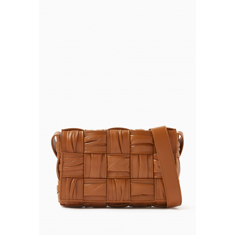 Bottega Veneta - Small Cassette Cross-body Bag in Foulard Intrecciato Leather