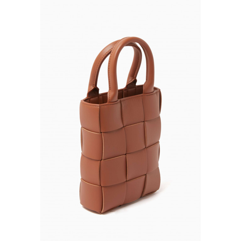 Bottega Veneta - Mini Cassette Tote Bag in Intreccio Leather