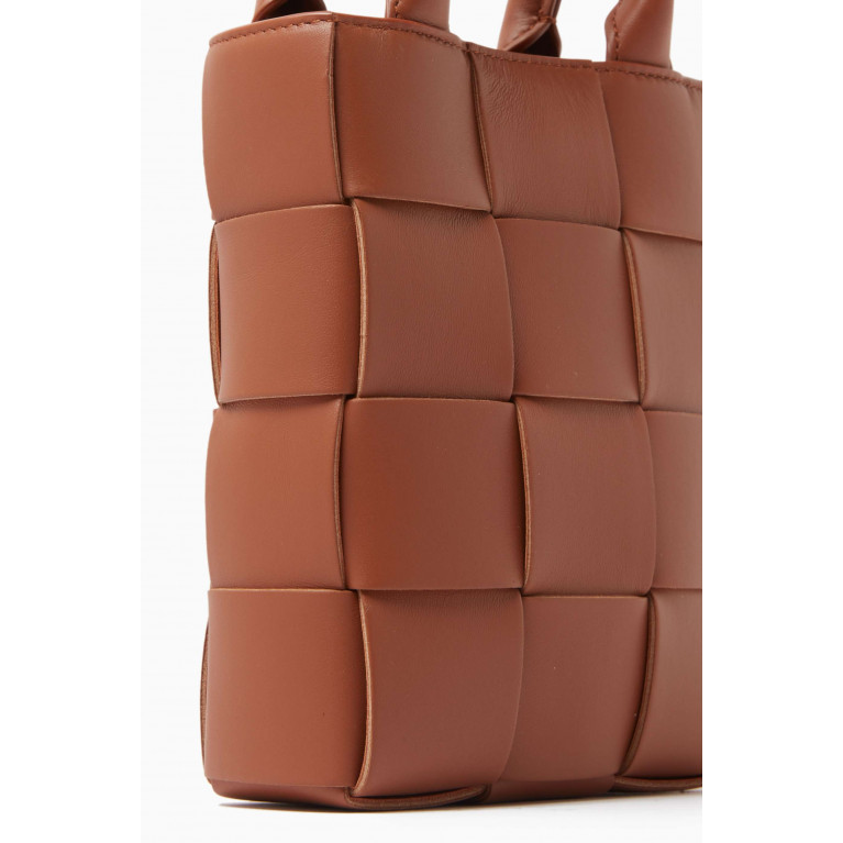 Bottega Veneta - Mini Cassette Tote Bag in Intreccio Leather