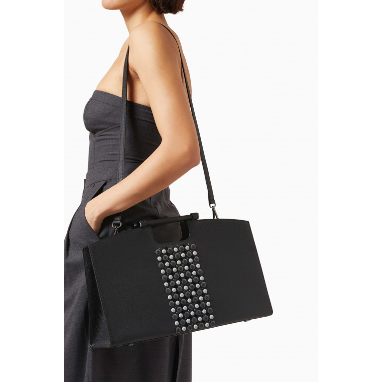 Marina Raphael - Bureau Crystal Embellished Bag in Leather
