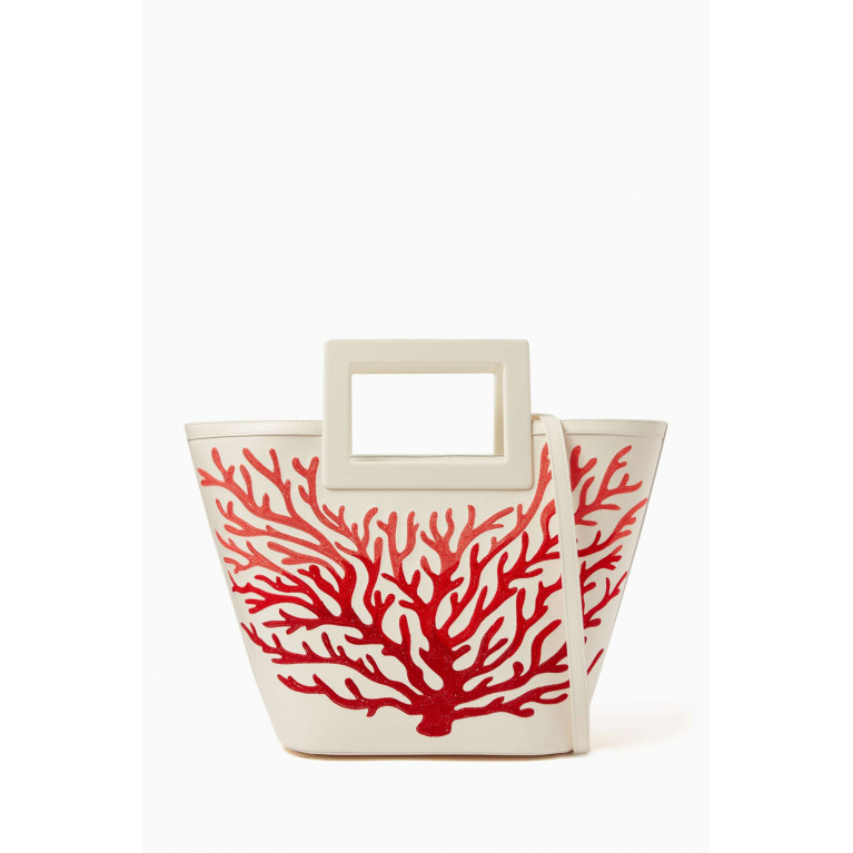 Marina Raphael - Riviera Embroidered Tote Bag in Leather