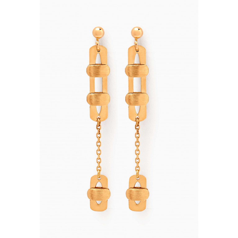 Damas - Moda Geometrica Drop Earrings in 18kt Gold