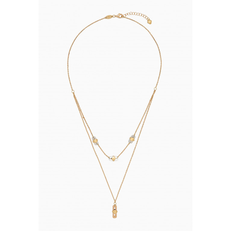 Damas - Moda Geometrica Layered Necklace in 18kt Gold