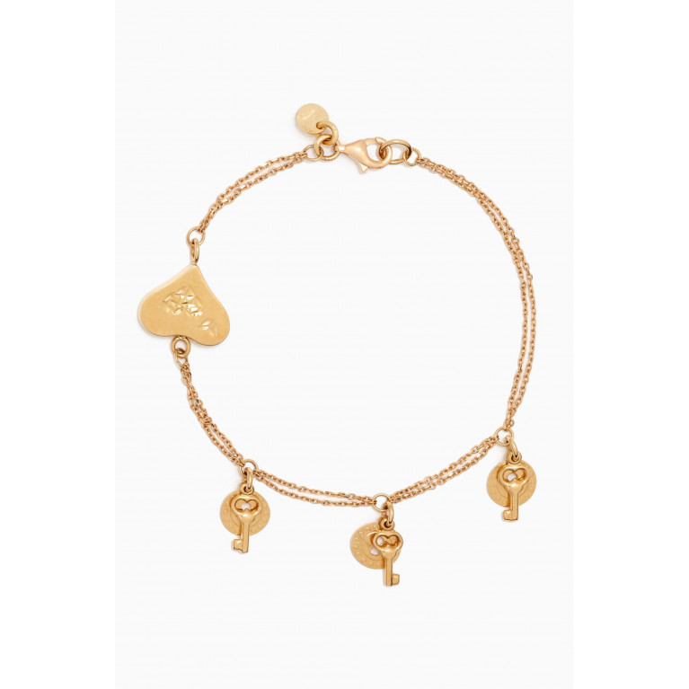 Damas - Moda Mixed Hearts Bracelet in 18kt Gold