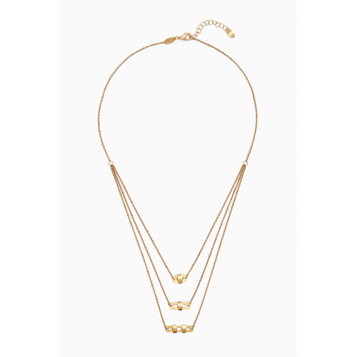 Damas - Moda Geometrica Three-layer Necklace in 18kt Gold