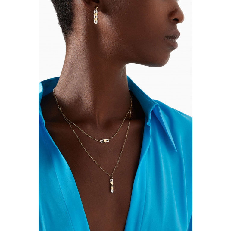 Damas - Moda Geometrica Drop Earrings in 18kt Gold