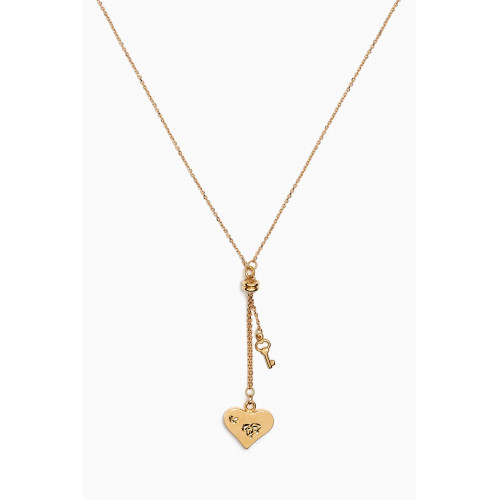 Damas - Moda Geometrica Heart Drop Necklace in 18kt Gold