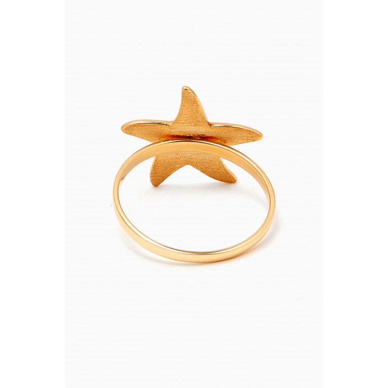 Damas - Lanature Star Enamel Ring in 18kt Gold