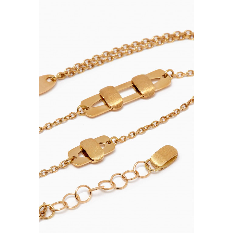 Damas - Moda Geometrica Double-chain Bracelet in 18kt Gold