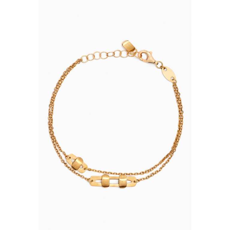 Damas - Moda Geometrica Double-chain Bracelet in 18kt Gold