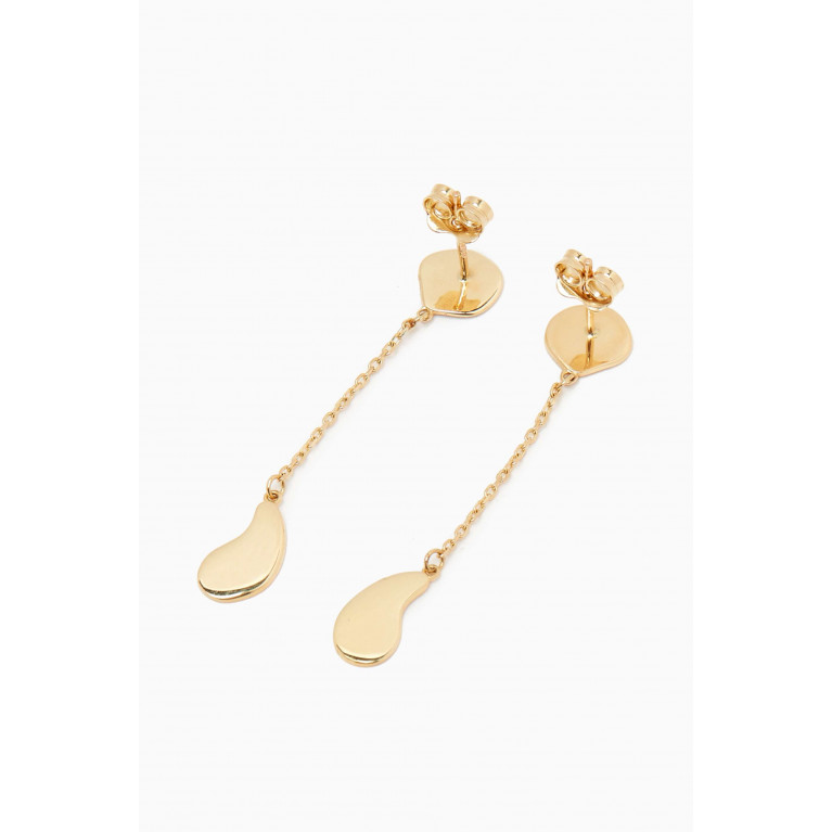 Damas - Lanature Enamel Drop Earrings in 18kt Gold