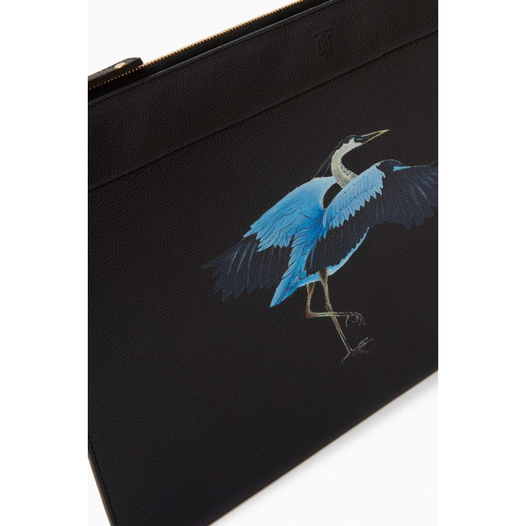 MONTROI - Blue Bird Large Nomad Pouch in Leather