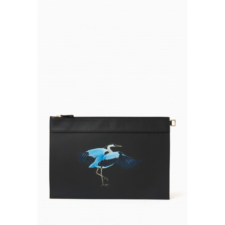 MONTROI - Blue Bird Large Nomad Pouch in Leather