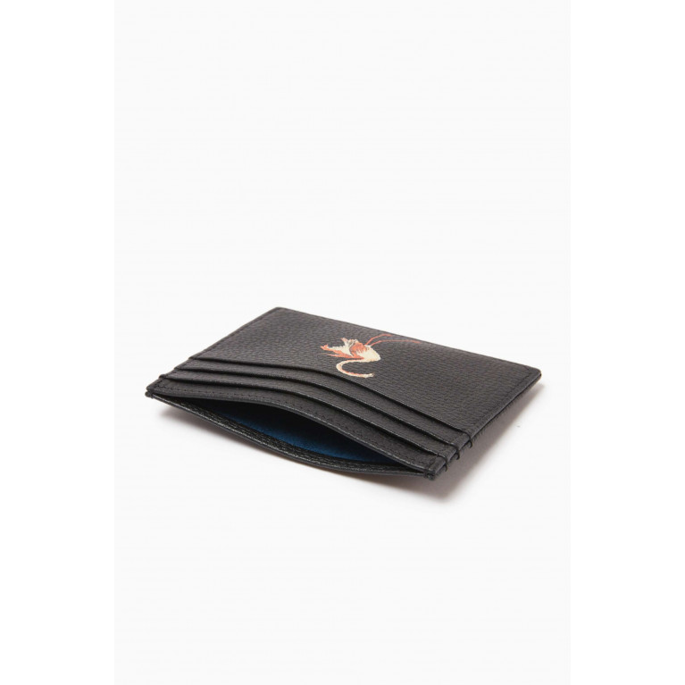 MONTROI - Flamingo Print Card Holder in Leather