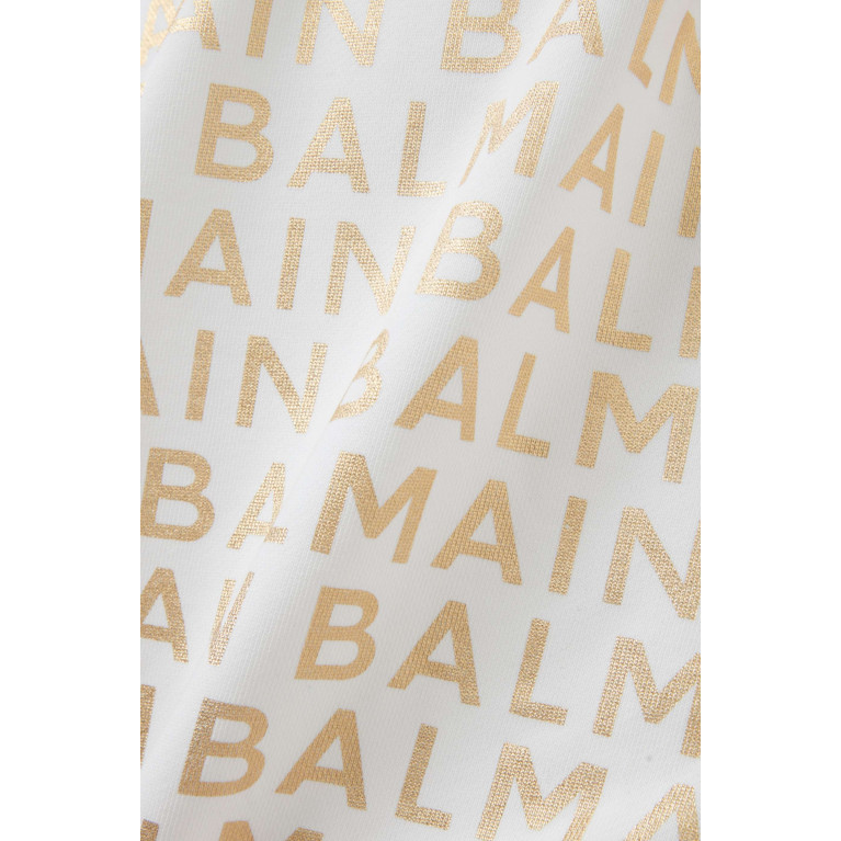 Balmain - All-over Logo Dress in Cotton Jersey