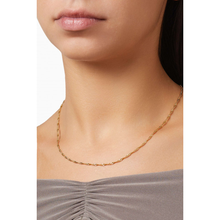 Crystal Haze - Nonna Chain Necklace in 18kt Gold-plated Brass