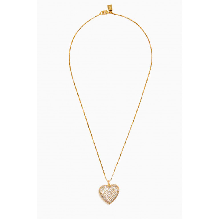 Crystal Haze - Queen of Hearts Chain Necklace in 18kt Gold-plating