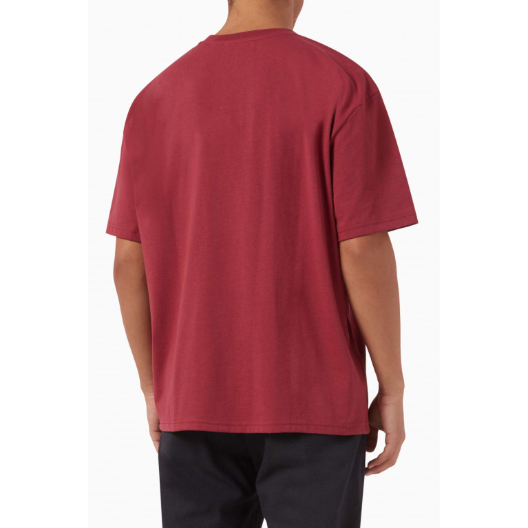 Les Deux - Crew T-shirt in Cotton Jersey Red