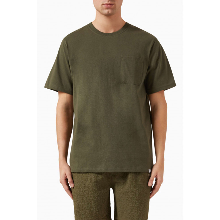 Les Deux - Supplies T-shirt in Cotton Jersey Green