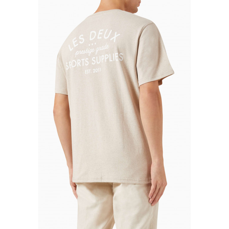 Les Deux - Supplies T-shirt in Cotton Jersey Neutral