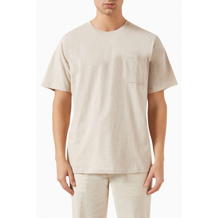 Les Deux - Supplies T-shirt in Cotton Jersey Neutral