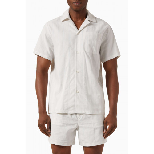 Les Deux - Leo Embroidered Shirt in Cotton-poplin