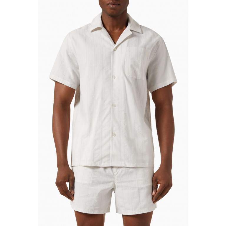 Les Deux - Leo Embroidered Shirt in Cotton-poplin