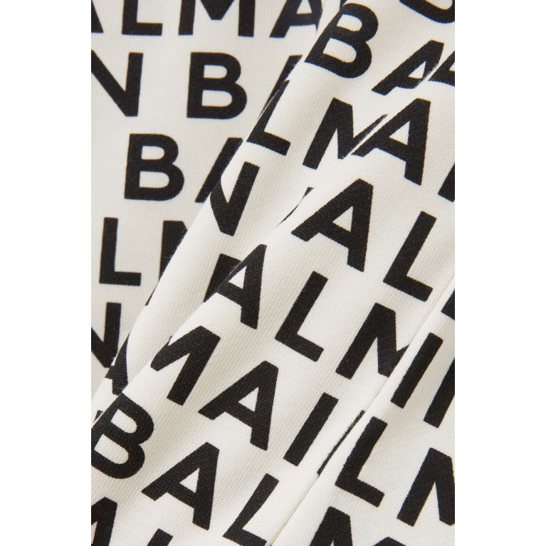 Balmain - All-over Logo Print Shorts in Cotton