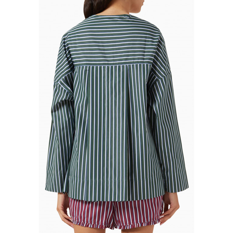 è lei - Striped Pyjama Shirt in Cotton