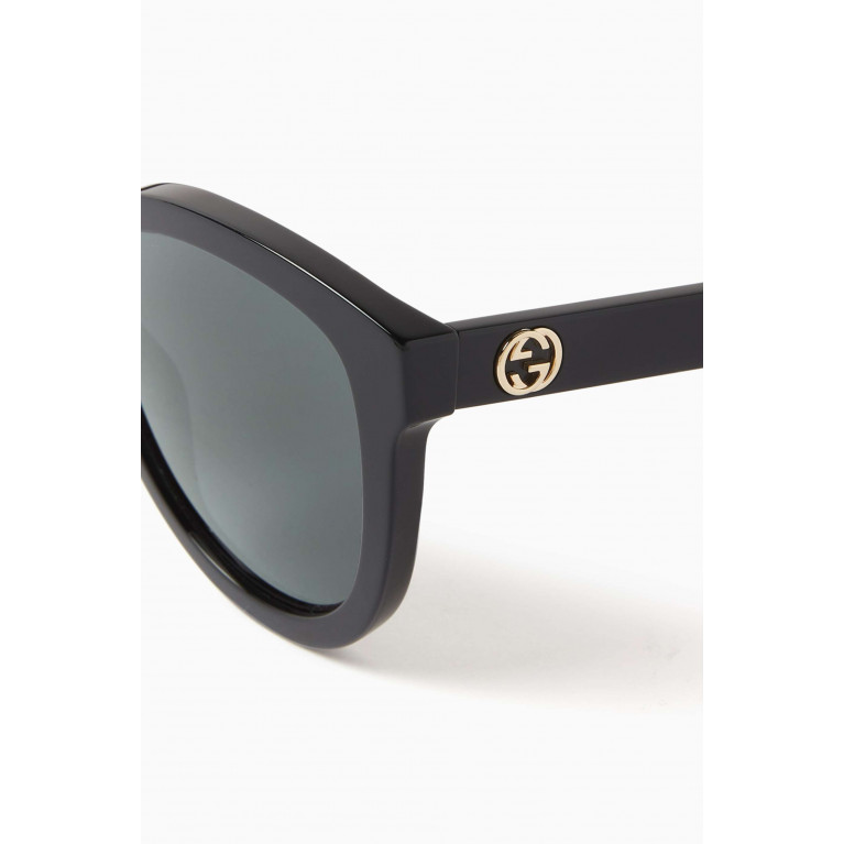Gucci - Oval Sunglasses in Recycled Acetate