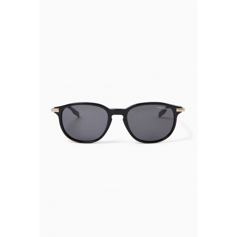 Montblanc - Oval Sunglasses in Acetate & Metal