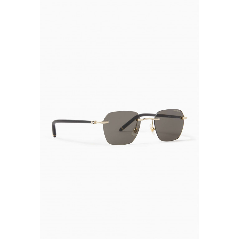 Montblanc - Square Sunglasses in Metal