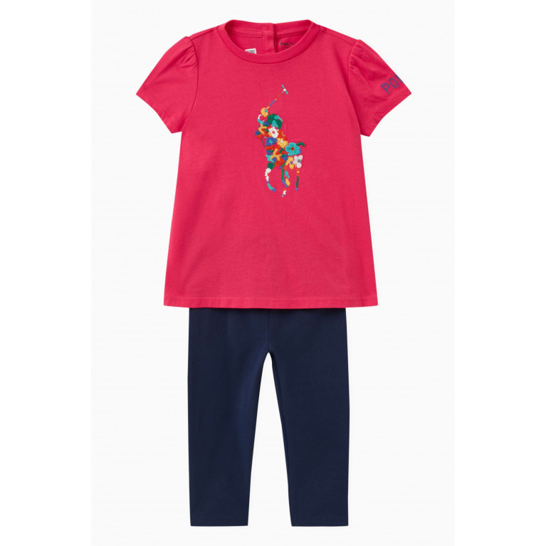 Polo Ralph Lauren - Logo T-shirt & Pants Set in Cotton