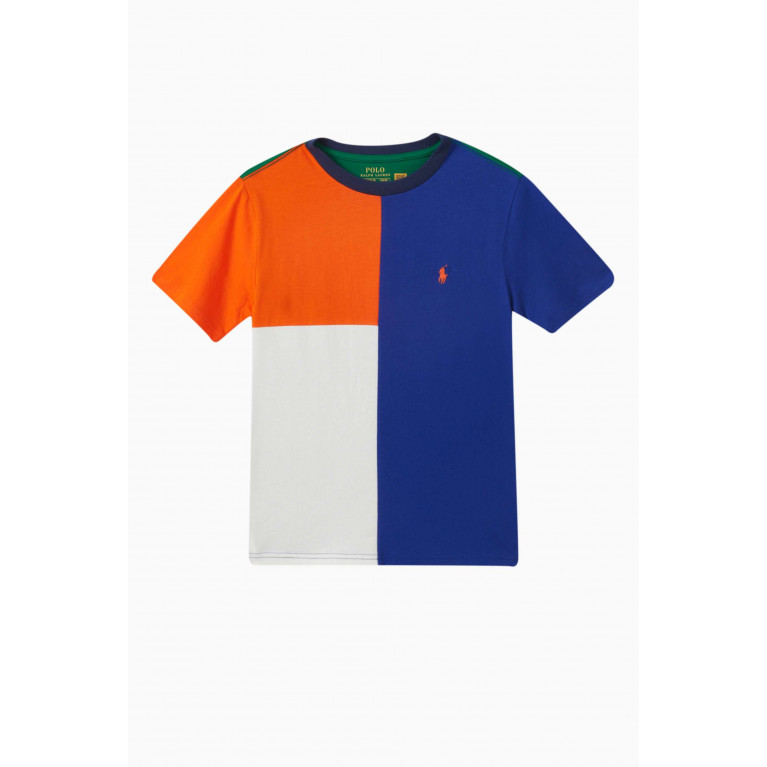 Polo Ralph Lauren - Colour-block Logo T-shirt in Cotton