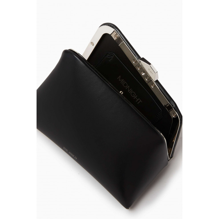 The Attico - Midnight Asymmetrical Clutch Shoulder Bag in Leather