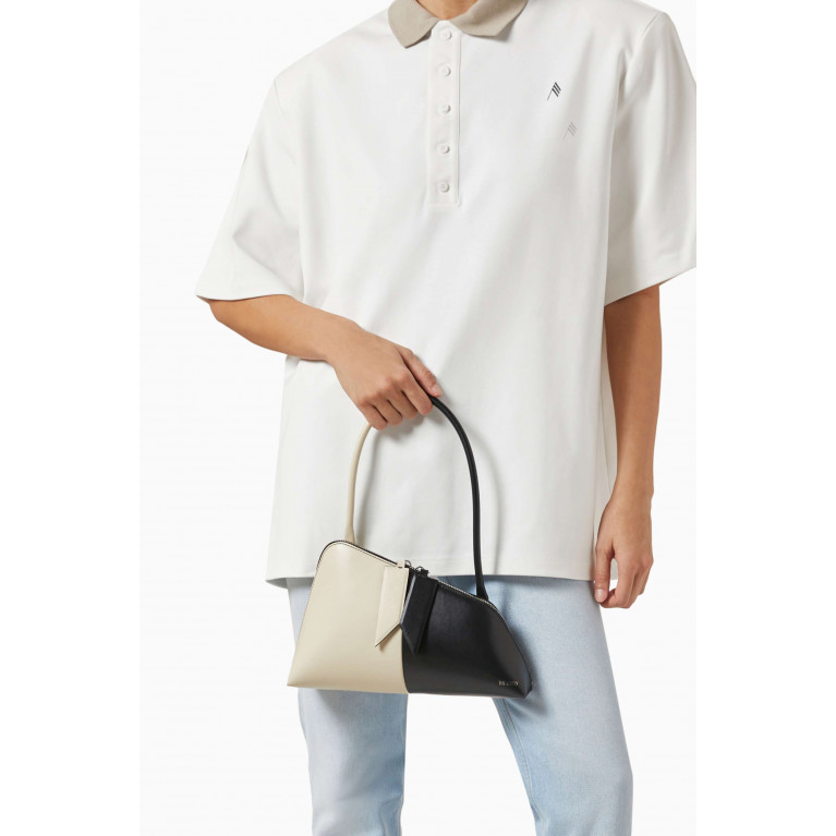 The Attico - Sunrise Asymmetrical Shoulder Bag in Bi-Leather