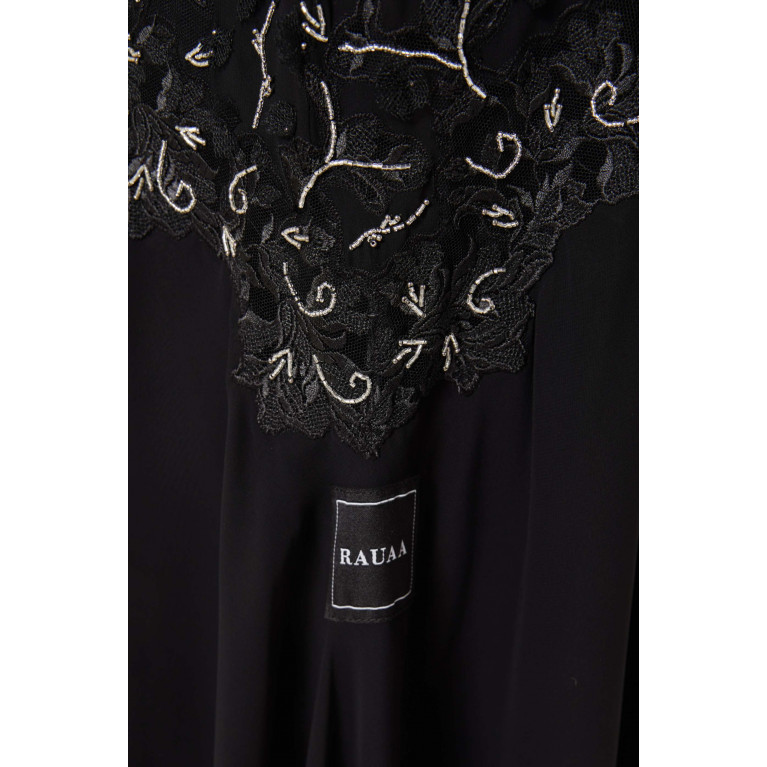Rauaa Official - Embroidered Abaya in Chiffon