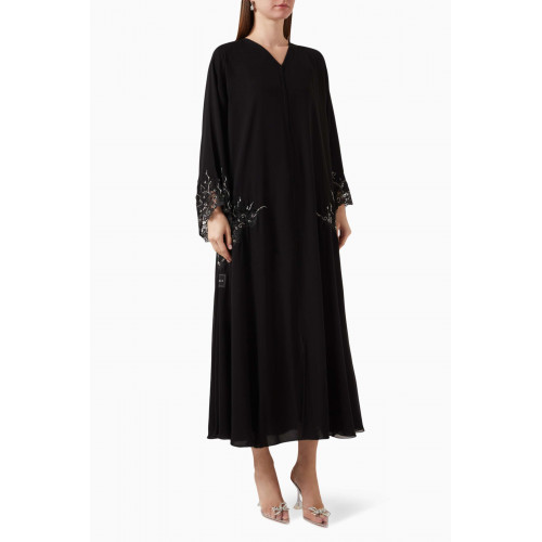 Rauaa Official - Embroidered Abaya in Chiffon