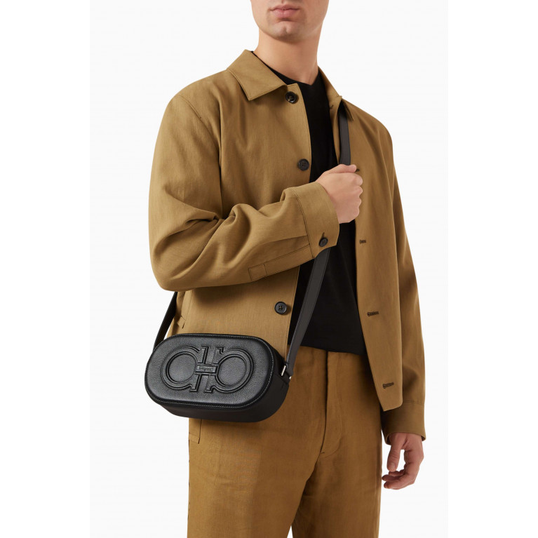 Ferragamo - Gancini Shoulder Bag in Leather