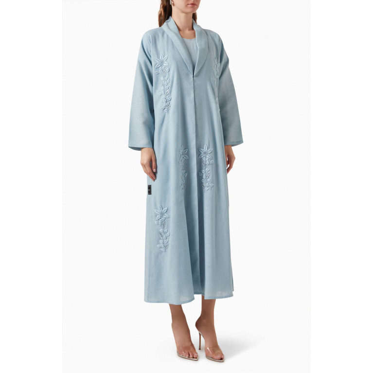 Rauaa Official - Bead Embroidery Coat-style Abaya in Linen