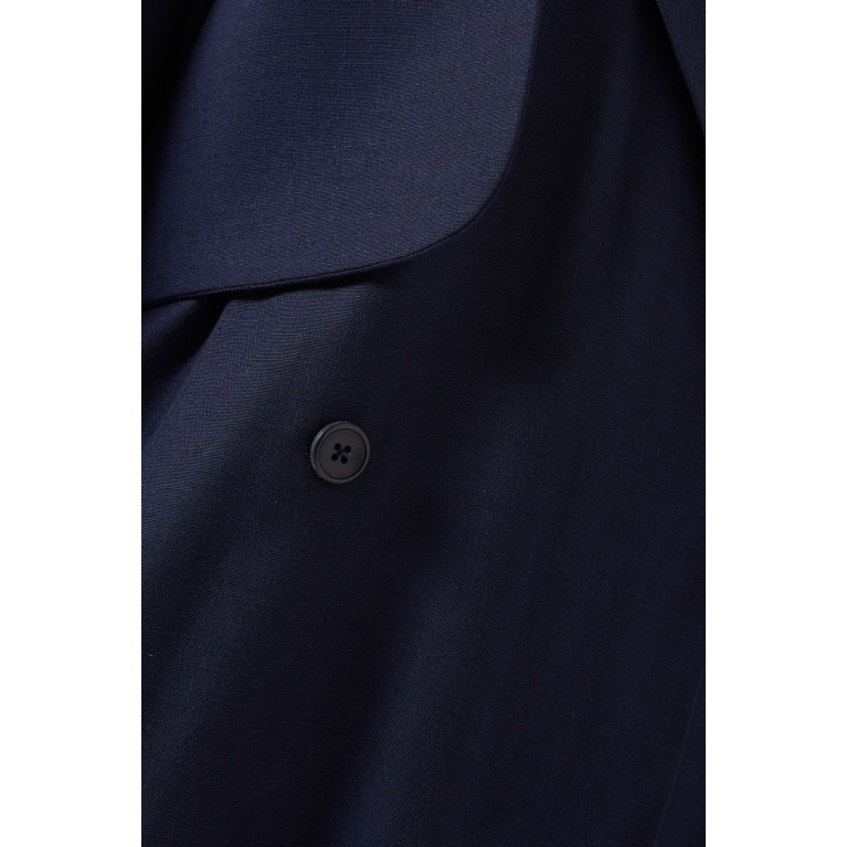 Rauaa Official - Trench Coat-style Abaya in Linen Blue