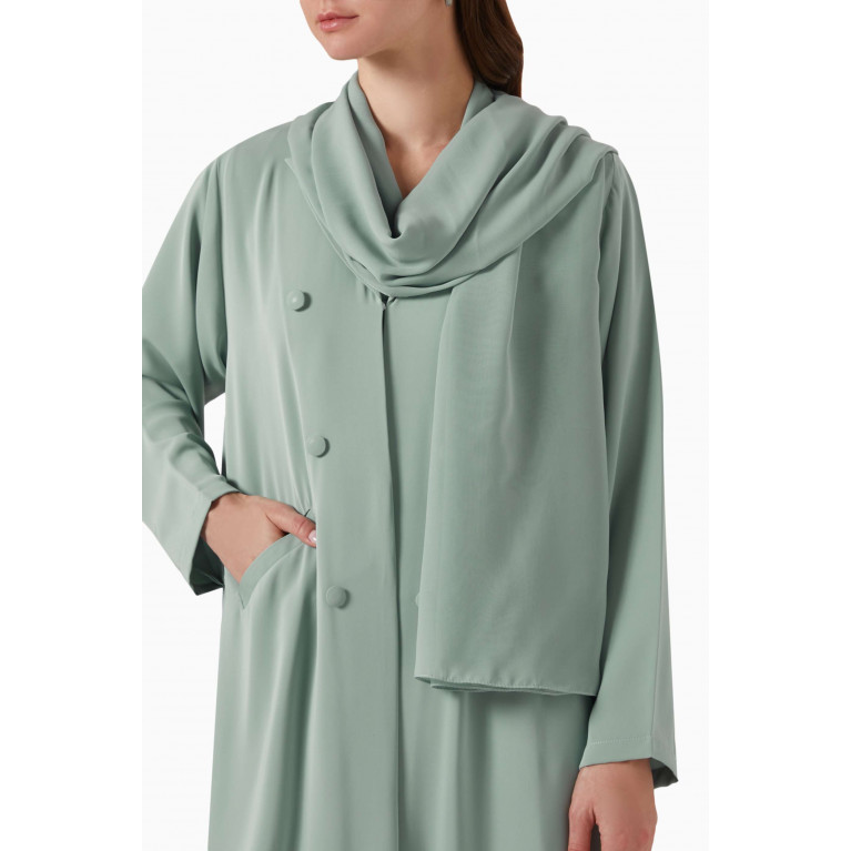 Rauaa Official - Coat-style Abaya in Nada-fabric