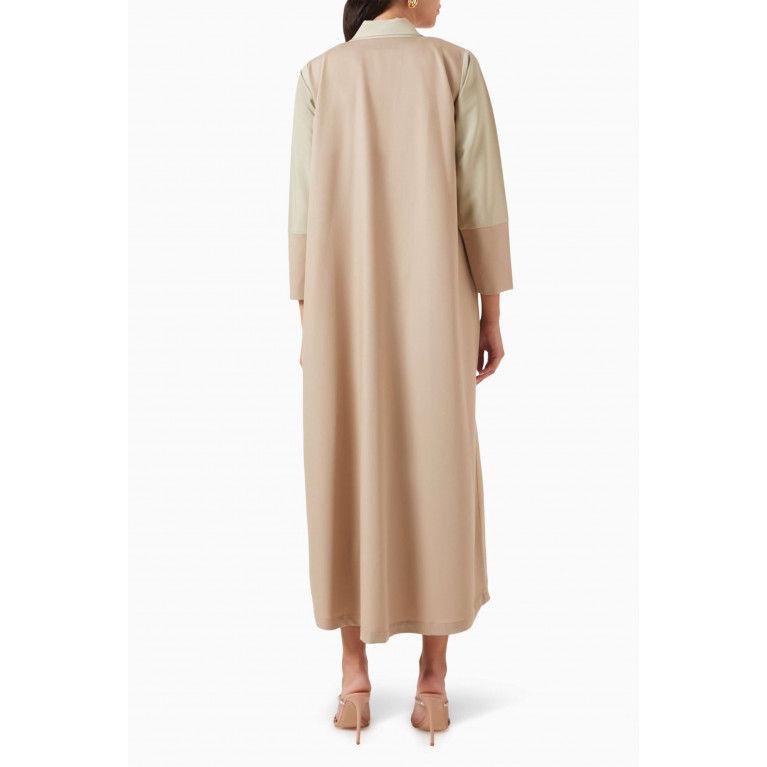 Rauaa Official - Coat-style Buttoned Abaya in Soft Crepe