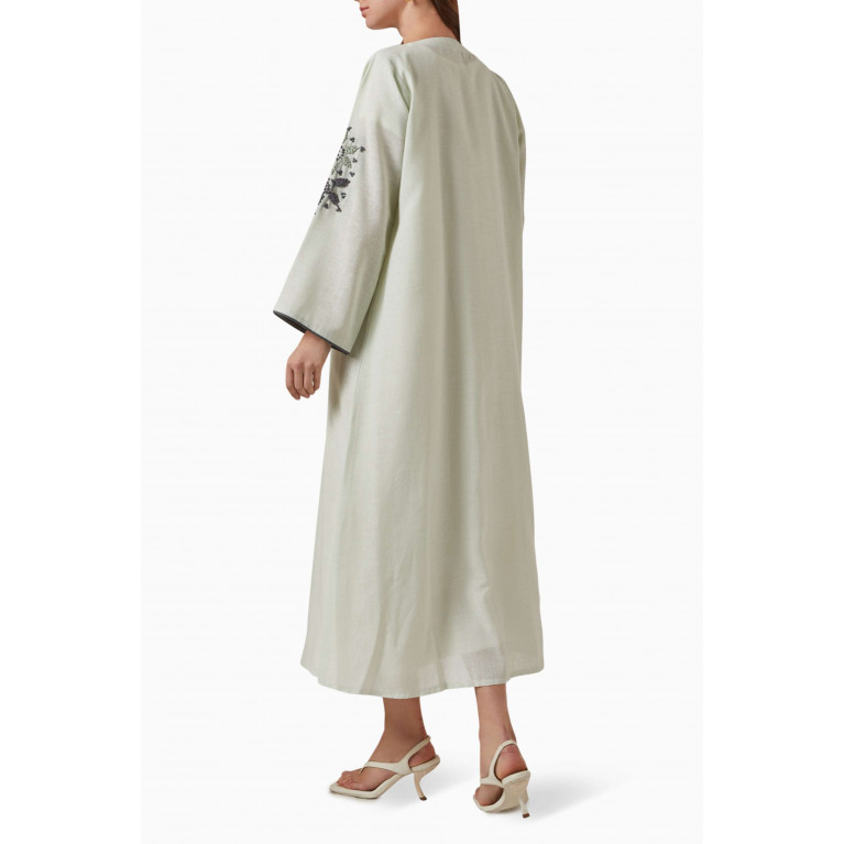 Rauaa Official - Embroidered Abaya in Linen
