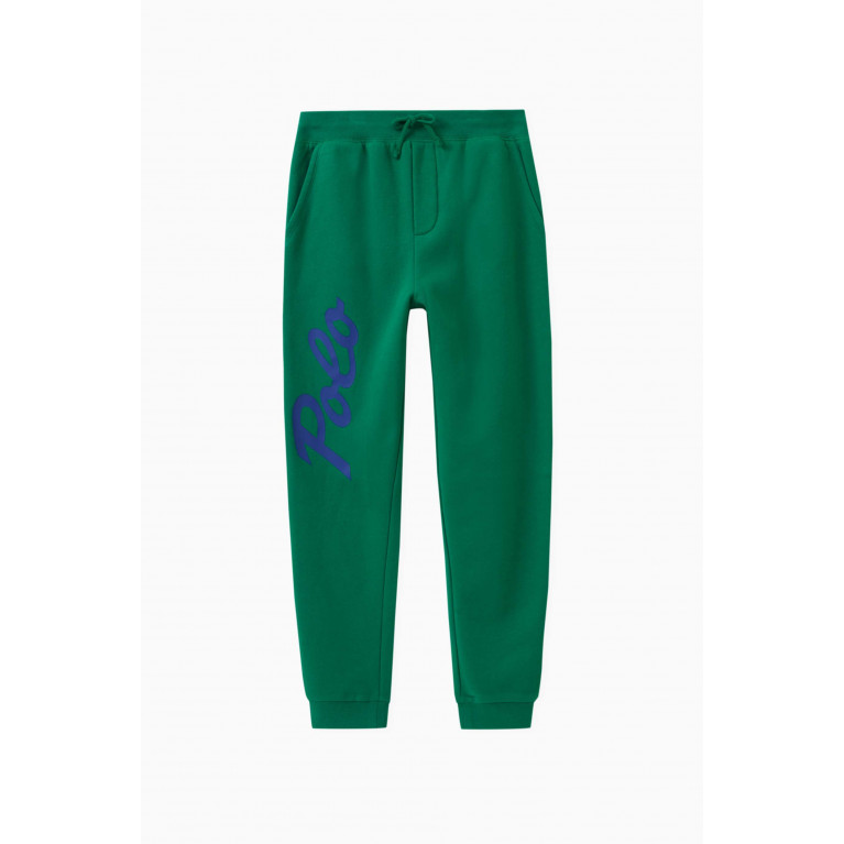 Polo Ralph Lauren - Logo Print Sweatpants in Cotton Blend Green