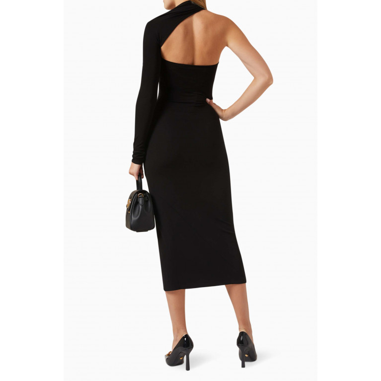Versace - One-shoulder Cut-out Midi Dress in Stretch-jersey